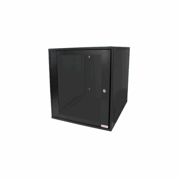 RACK-PADRÃO-19''-12U-X-470-PRETO-PAREDE-VISOR-DE-ACRILICO