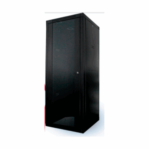 Rack-Padrão-19''-40UX570-Preto-Piso-Visor-de-Acrílico